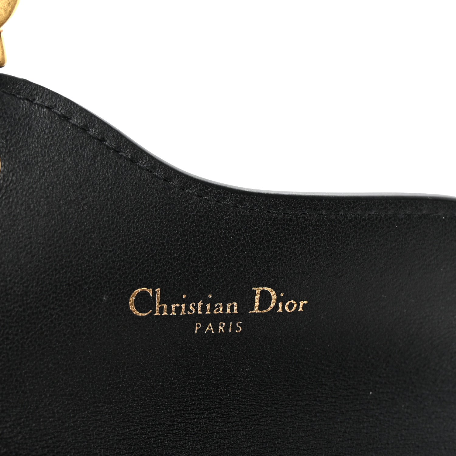 Christian Dior Goatskin Saddle Card Holder Black 6 of 7