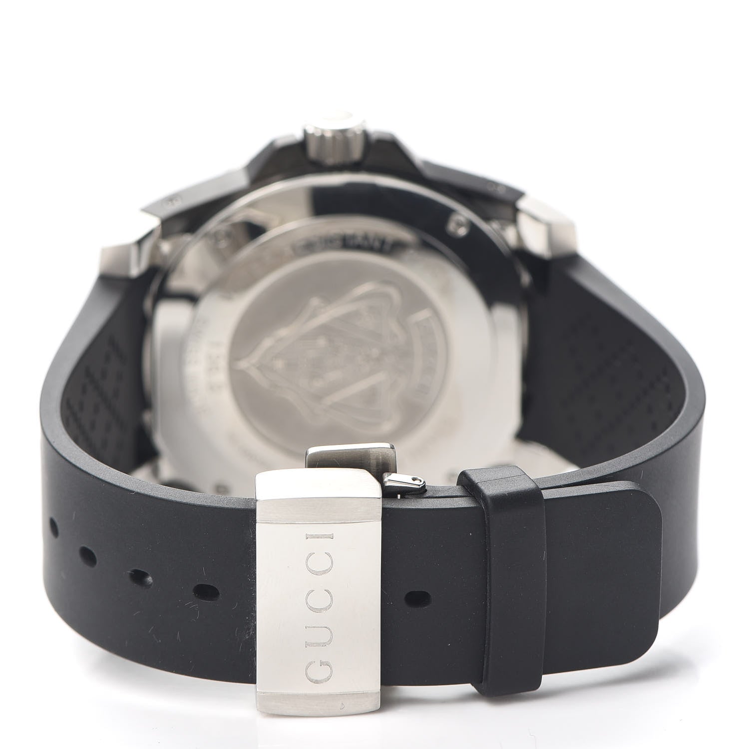 Gucci Stainless Steel Rubber 45mm Dive Quartz Watch Black 3 of 6