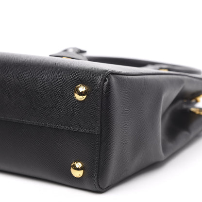 Prada Saffiano Lux Small Parabole Tote Black 9 of 9