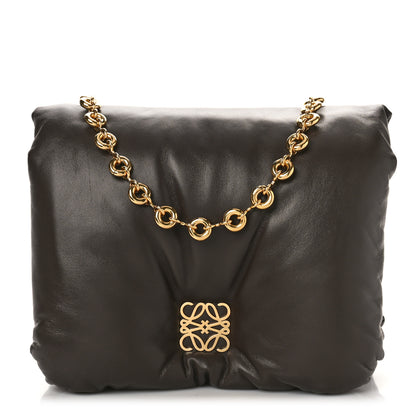 Loewe Lambskin Goya Puffer Bag Dark Chocolate 1 of 9