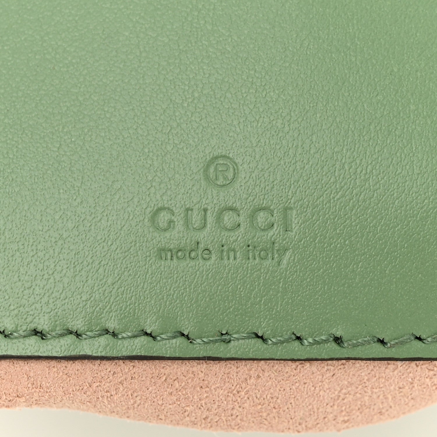 Gucci Calfskin Matelasse Chevron Mini GG Marmont 2.0 Bucket Bag Salamander Green 6 of 12
