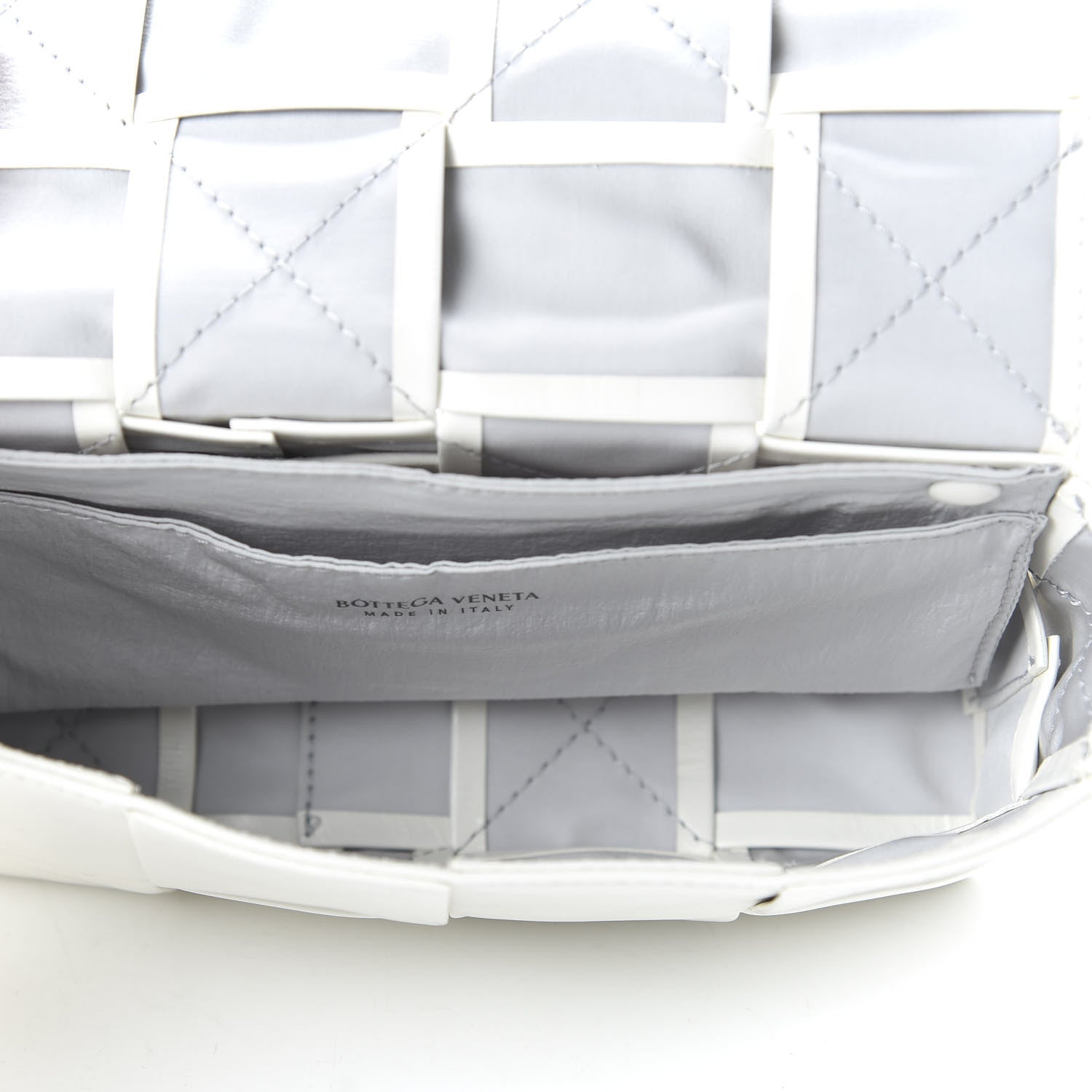 Bottega Veneta Paper Calfskin Intrecciato Cassette Belt Bag White 5 of 9