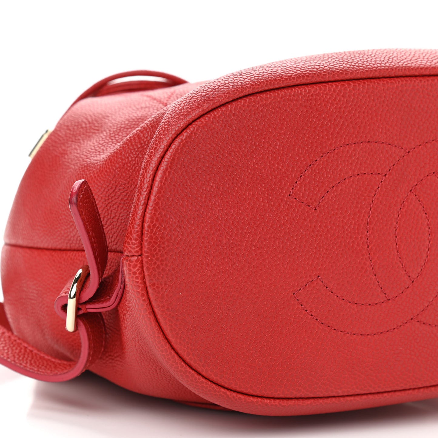 Caviar Quilted Backpack Red