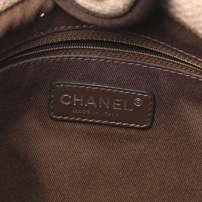 Chanel Canvas Small Deauville Tote Beige Brown 6 of 10