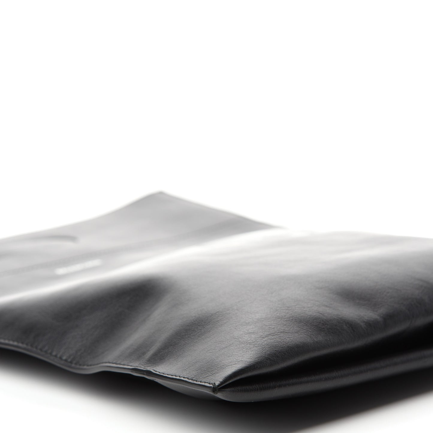 Calfskin Printed Kitten Plastic Bag Shopper S Black