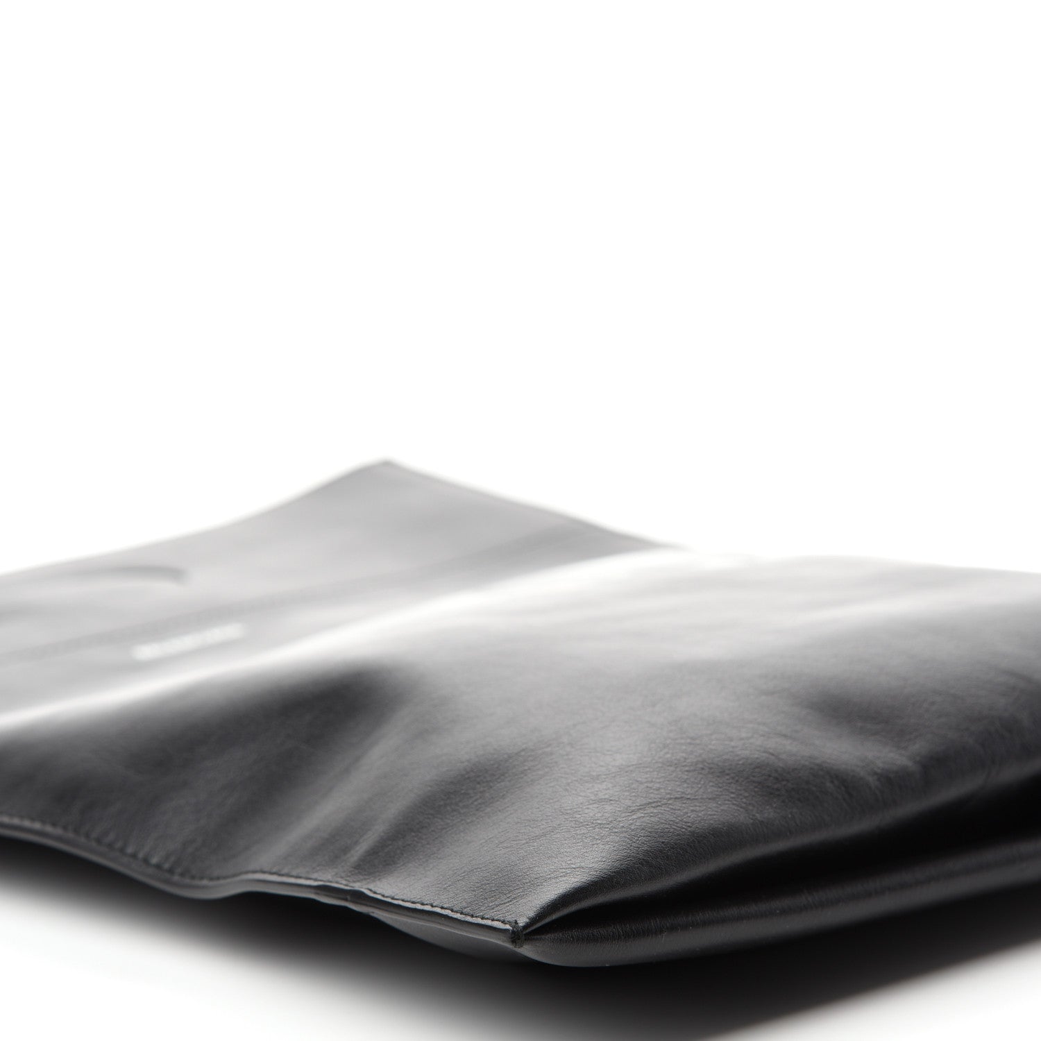 Balenciaga Calfskin Printed Kitten Plastic Bag Shopper S Black 7 of 9