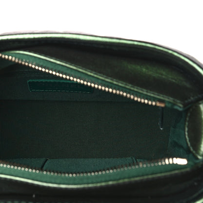 Chanel Metallic Aged Calfskin Chevron Quilted Small Gabrielle Hobo Green 5 of 11