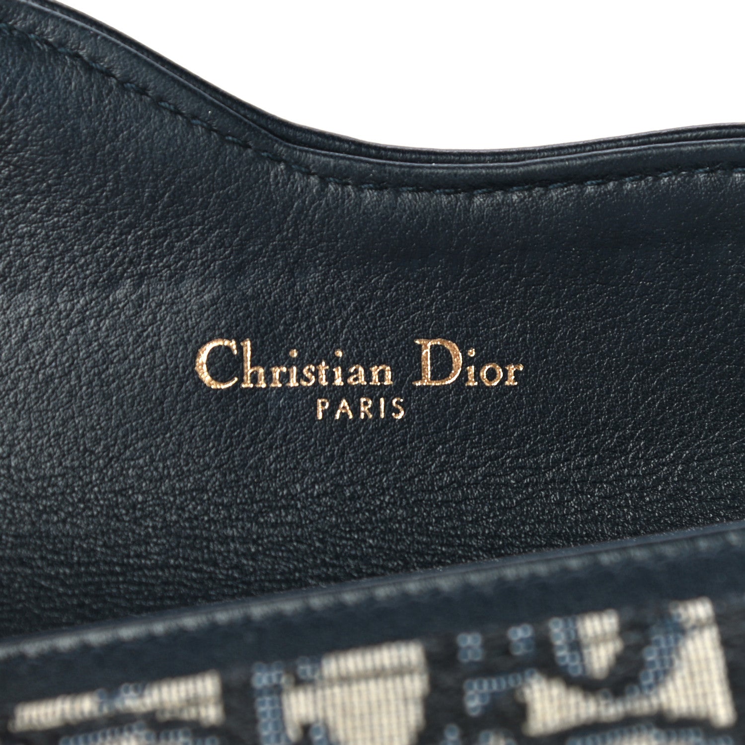 Christian Dior Oblique Saddle Card Holder Blue 6 of 13