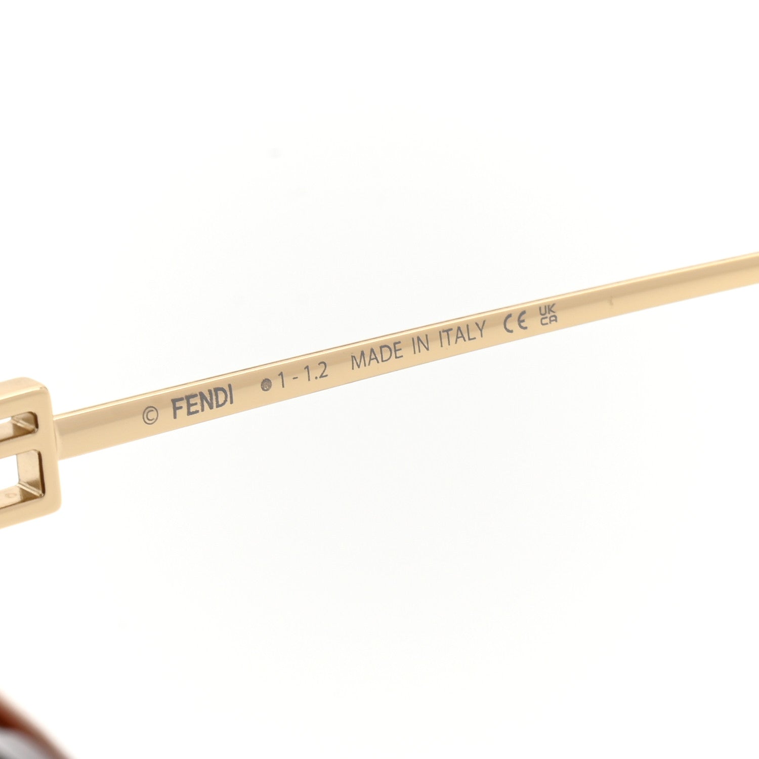 Fendi Metal Baguette Cat Eye Sunglasses FE400471 Havana 5 of 7