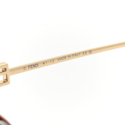 Fendi Metal Baguette Cat Eye Sunglasses FE400471 Havana 5 of 7