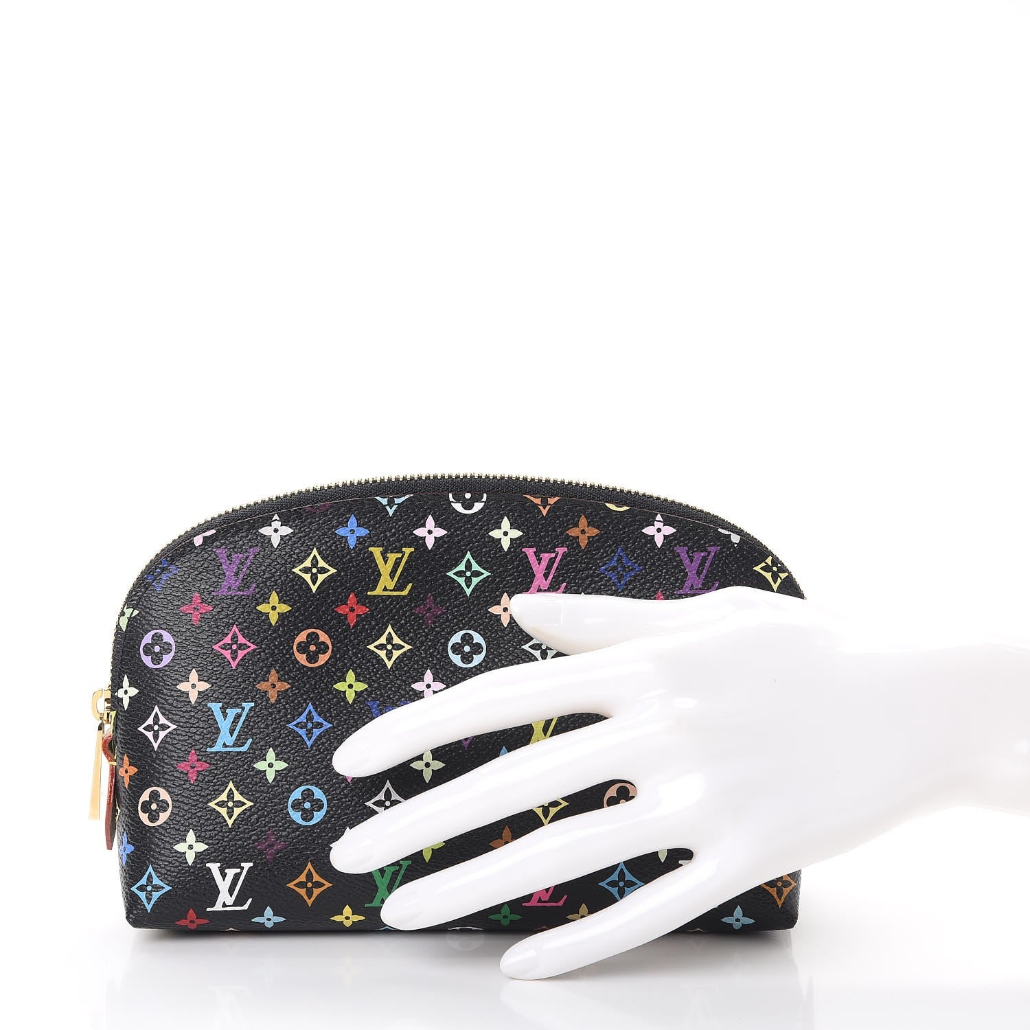 Louis Vuitton Monogram Multicolor Cosmetic Pouch Black Grenade 2 of 7