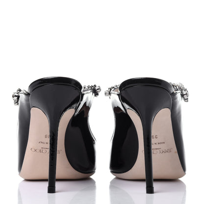 Jimmy Choo Patent Crystal Bing 100 Pumps 39 Black 5 of 11