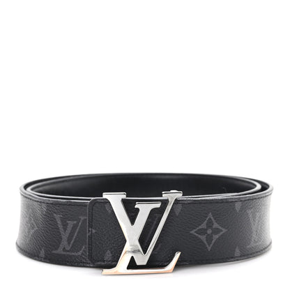 Louis Vuitton Monogram Eclipse Taigarama 40mm LV Initiales Reversible Belt 95 38 95 38 Black 1 of 7