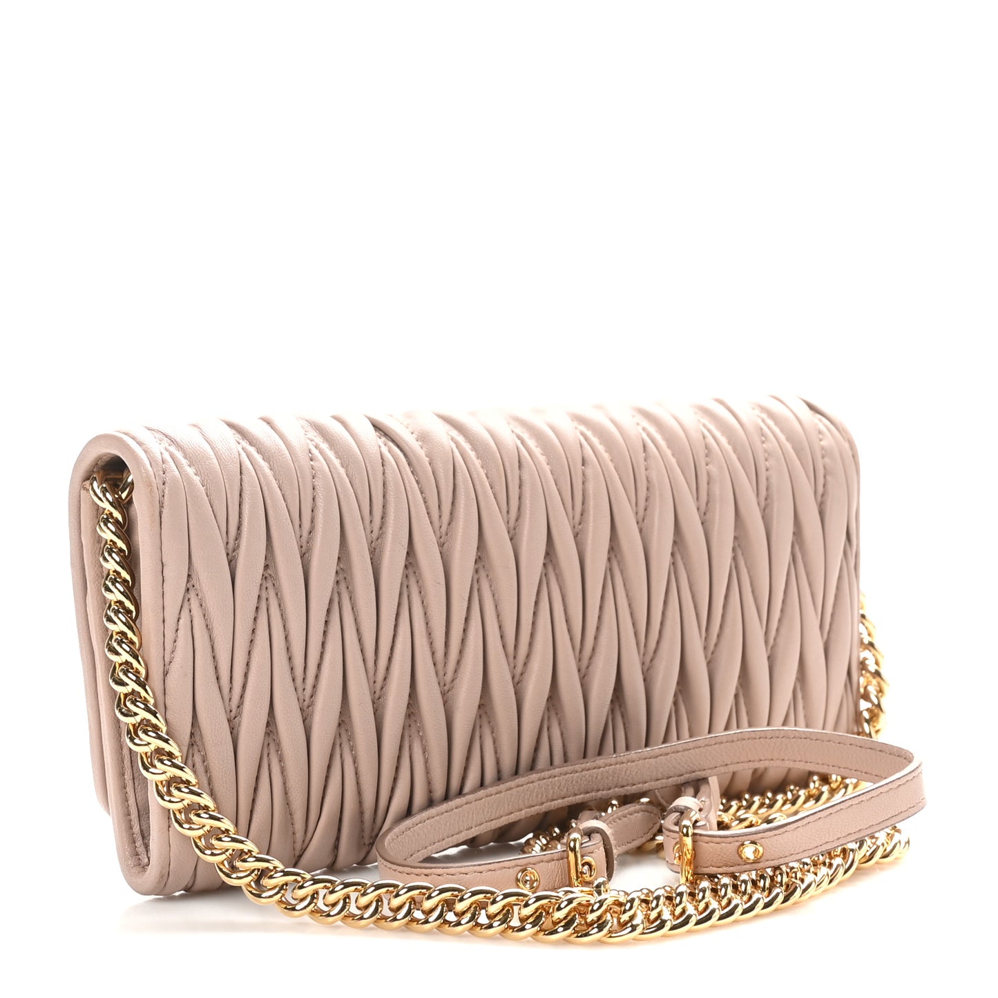 Nappa Matelasse Wallet On Chain Pomice