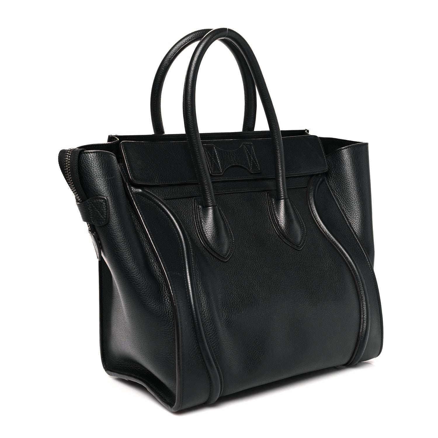 Celine Drummed Calfskin Mini Luggage Black 3 of 10