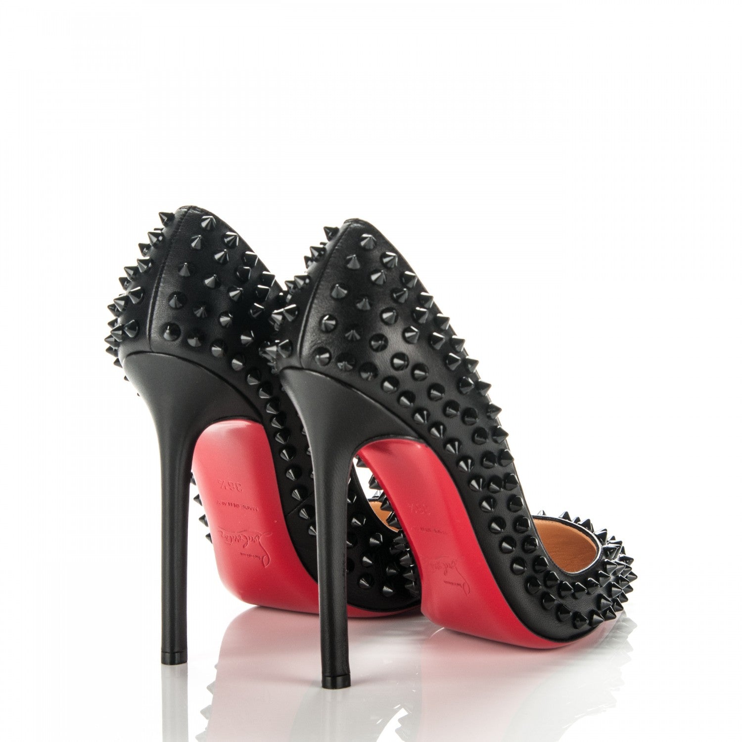 Christian Louboutin Nappa Pigalle Spikes 120 Pumps 36.5 Black 4 of 6