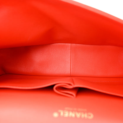 Chanel Lambskin Quilted Jumbo Double Flap Red 5 of 13