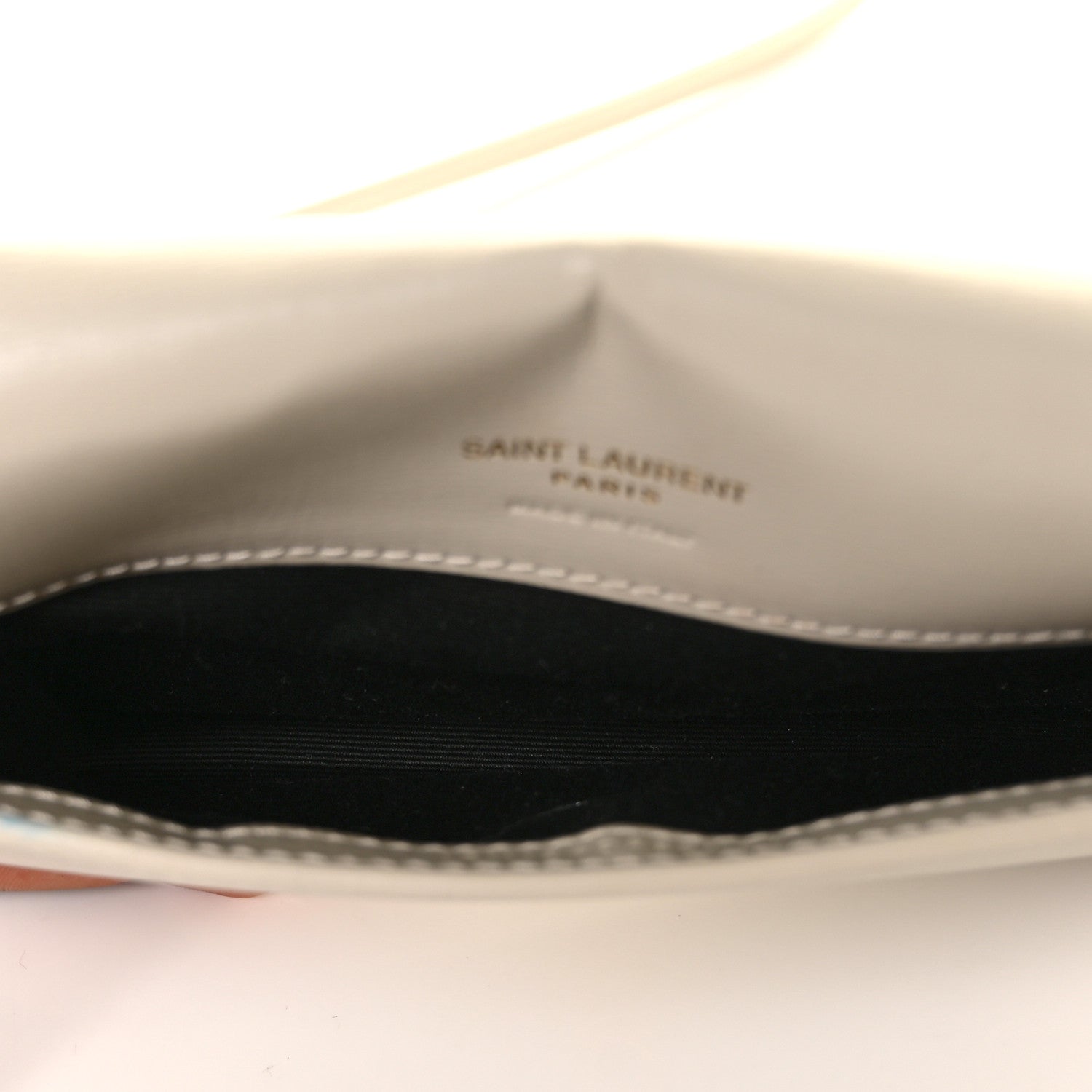 Saint Laurent Smooth Calfskin Monogram Phone Holder Crossbody Crema Soft 8 of 21