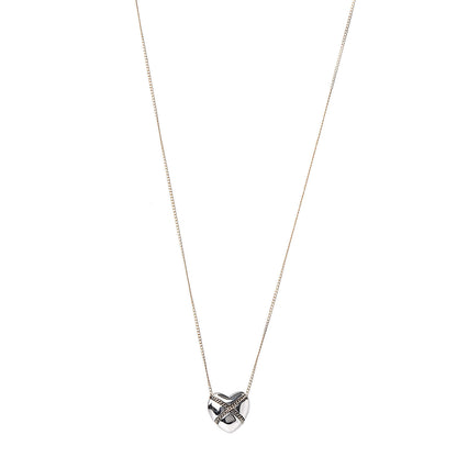 Tiffany Sterling Silver 18K Yellow Gold Heart Pendant Necklace 1 of 7