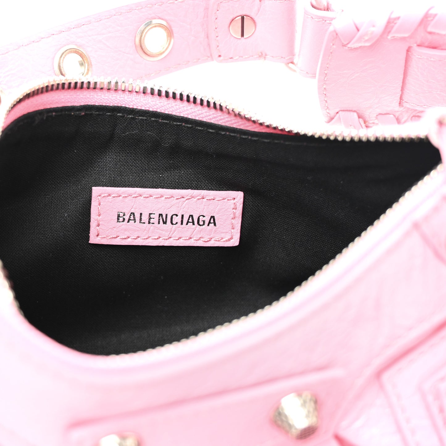 Agneau Arena Le Cagole Shoulder Bag XS Candy Pink