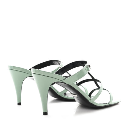 Gucci Regent Calfskin Horsebit Mid Heel Sandals 39 Pacific Green 5 of 9