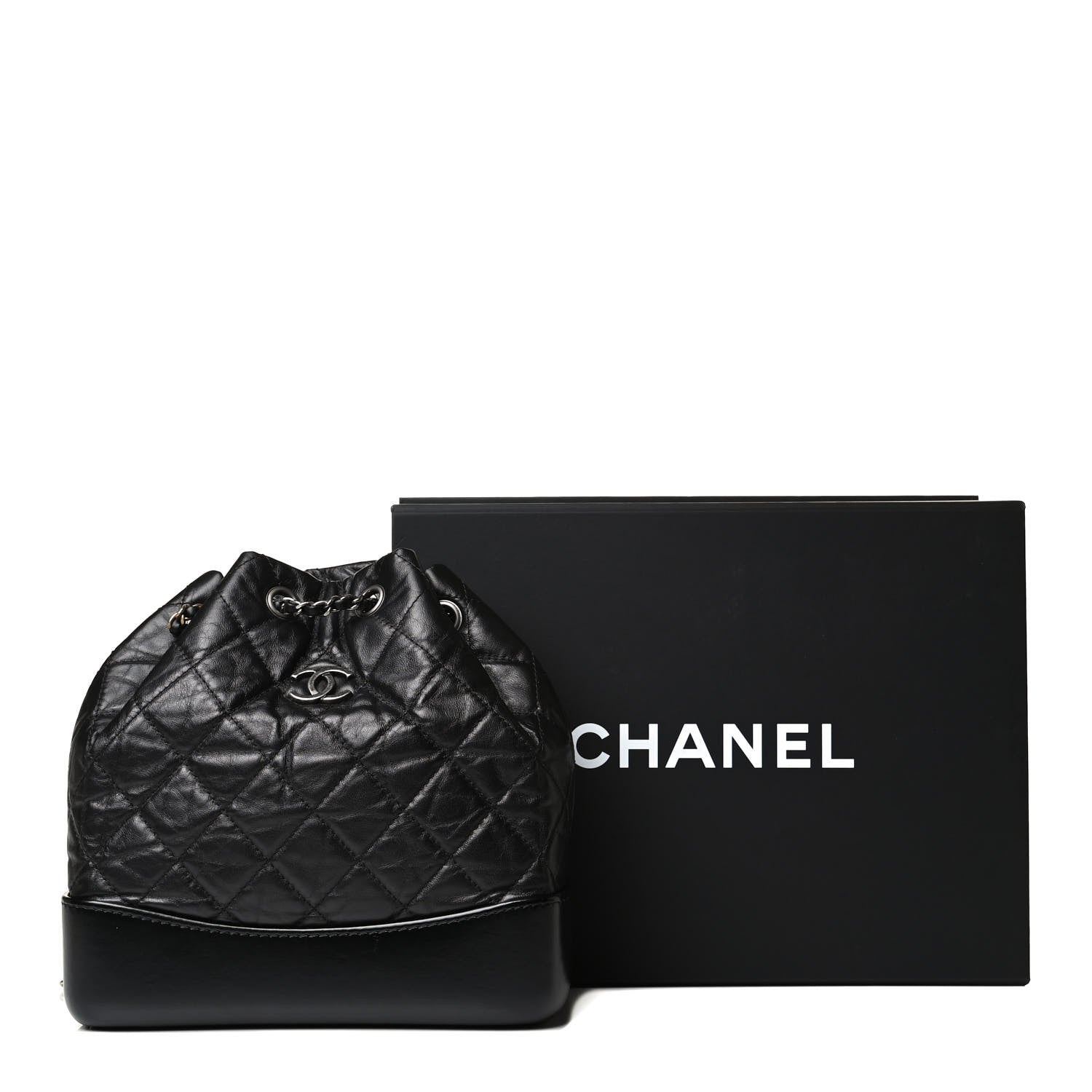 Chanel Aged Calfskin Quilted Small Gabrielle Backpack Black 17 of 17
