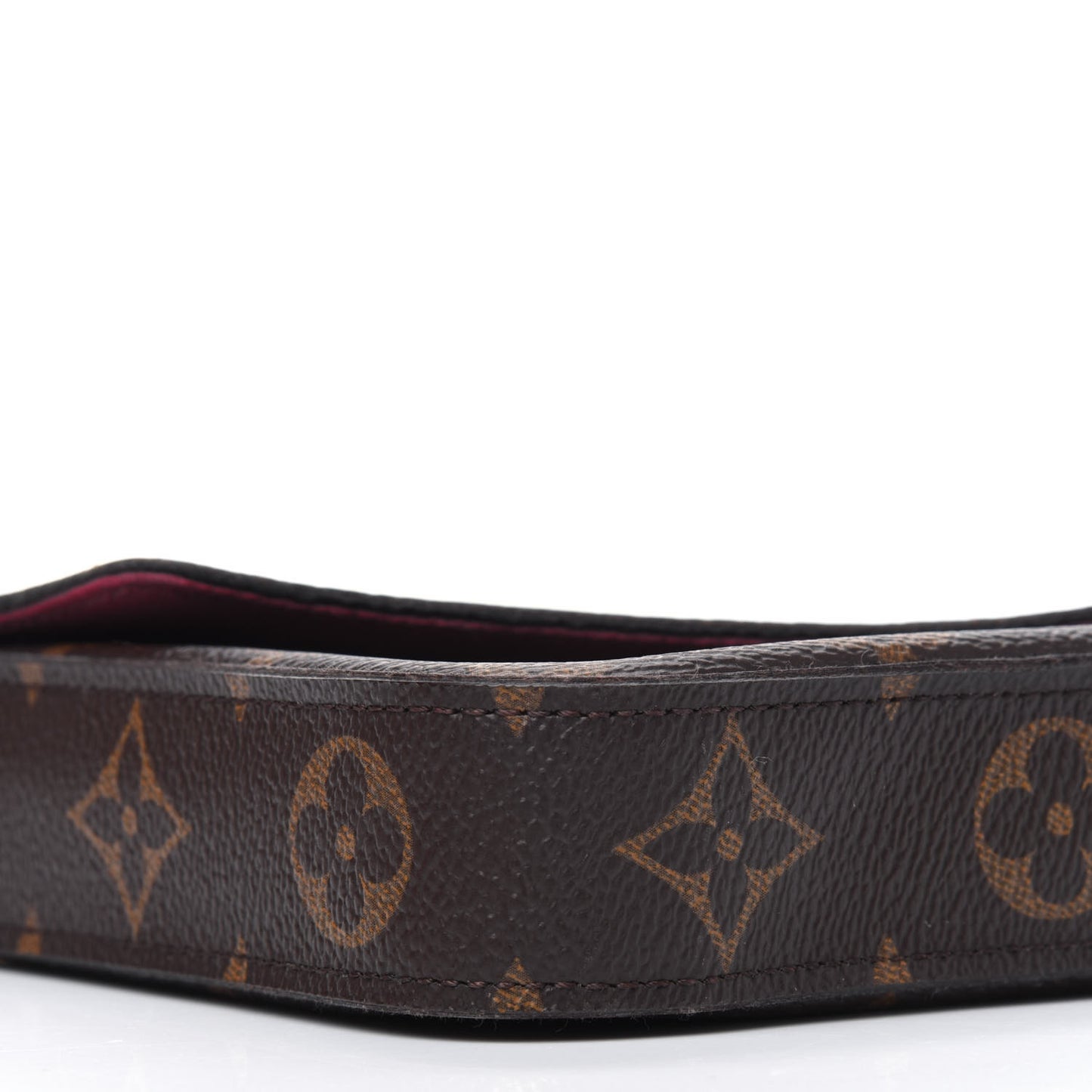 Monogram Pochette Felicie Chain Wallet Fuchsia