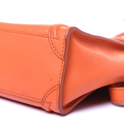 Celine Smooth Calfskin Nano Luggage Orange 10 of 20
