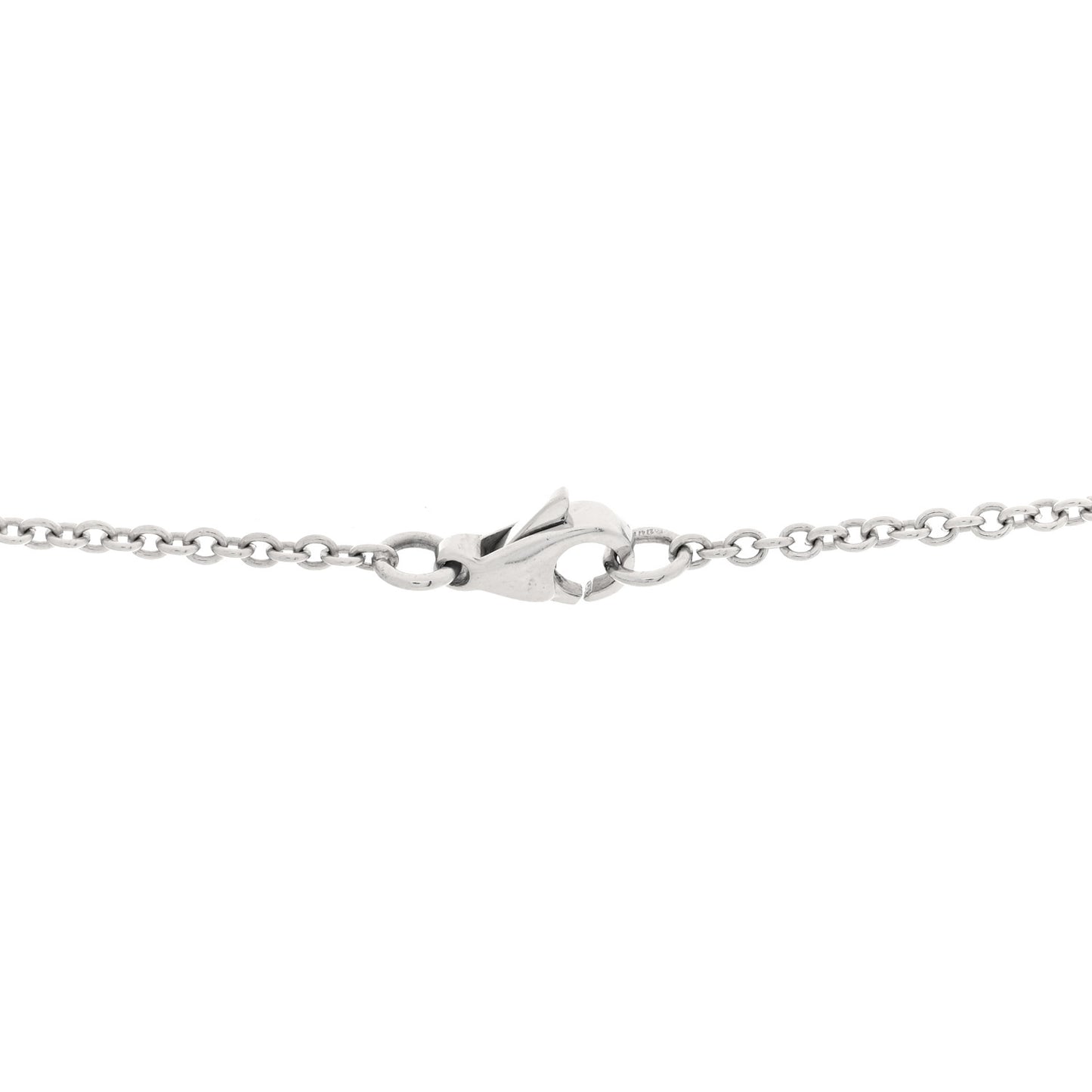 18K White Gold Diamond Camelia Ajoure Pendant Necklace