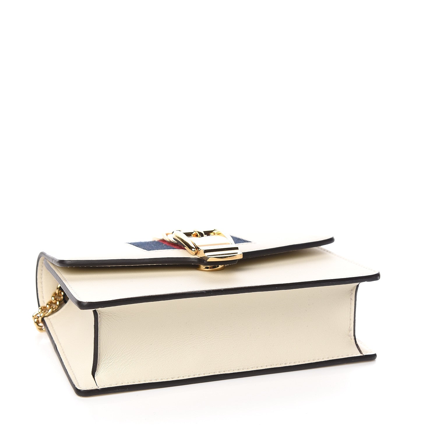 Gucci Calfskin Super Mini Sylvie Chain Shoulder Bag White 4 of 10