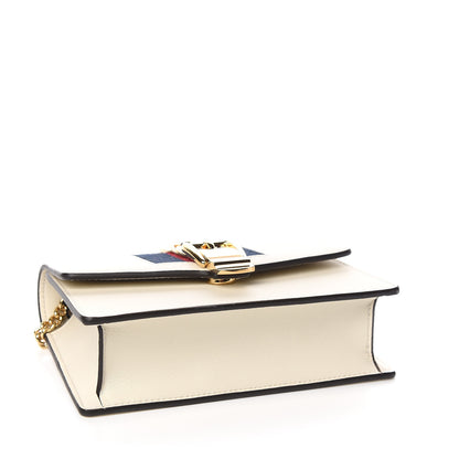 Gucci Calfskin Super Mini Sylvie Chain Shoulder Bag White 4 of 10