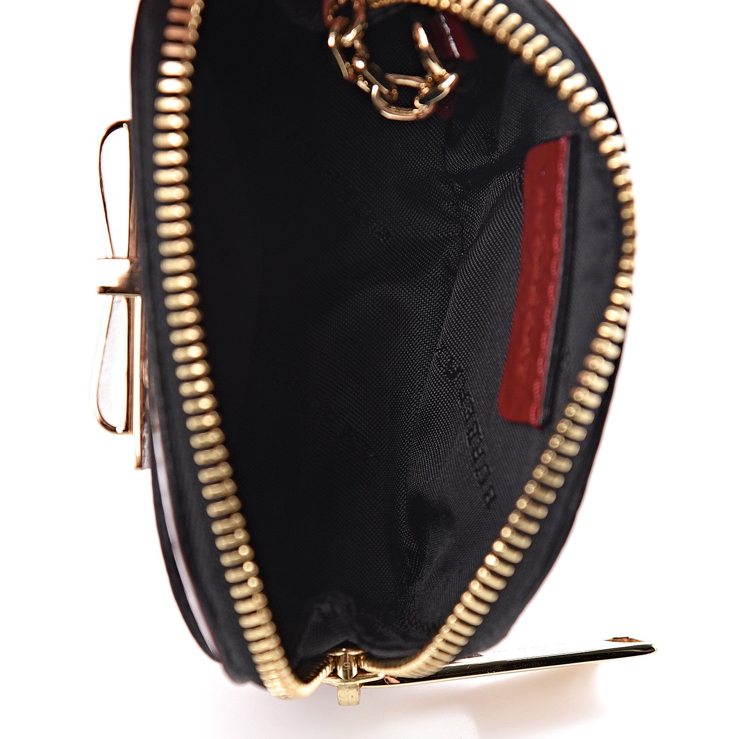 Burberry Heritage Patent Grain Extra Mini Bow Harrogate Coin Purse Military Red 5 of 7
