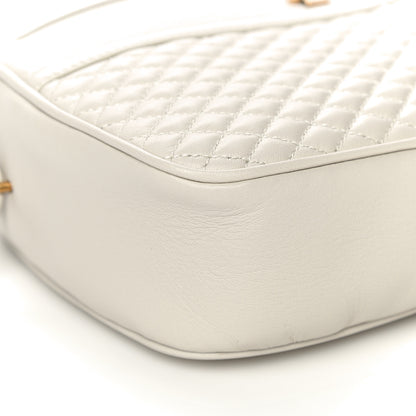 Saint Laurent Lambskin Quilted Victoire Camera Bag Blanc Vintage 8 of 9