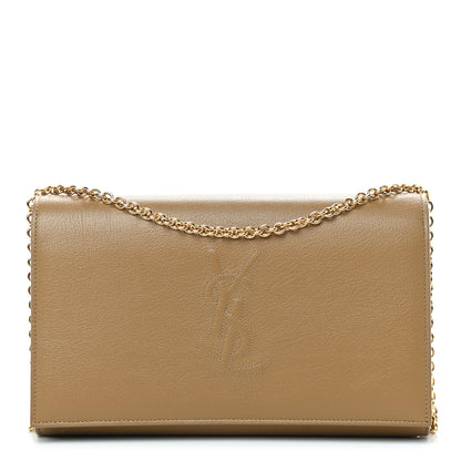 Saint Laurent Calfskin Belle de Jour Chain Clutch Beige 1 of 8