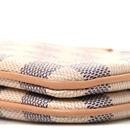 Louis Vuitton Damier Azur Double Zip Pochette 10 of 11