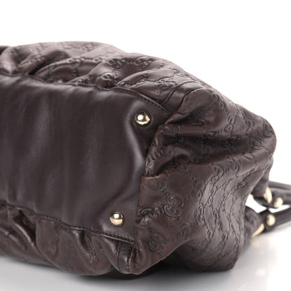 Gucci Guccissima Large D Gold Ring Shoulder Bag Chocolate 9 of 9