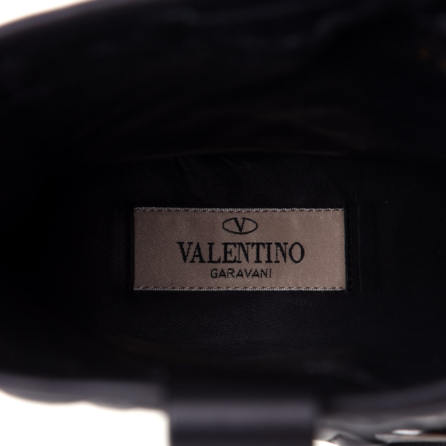 Valentino Garavani Calfskin Crackled Lambskin Rockstud Spike 20mm Biker Boots 38.5 Black 9 of 11