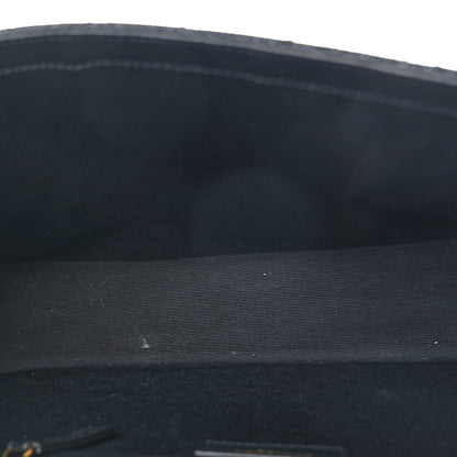 Saint Laurent Grain De Poudre Textured Mixed Matelasse Large Triquilt Monogram Satchel Black 5 of 8