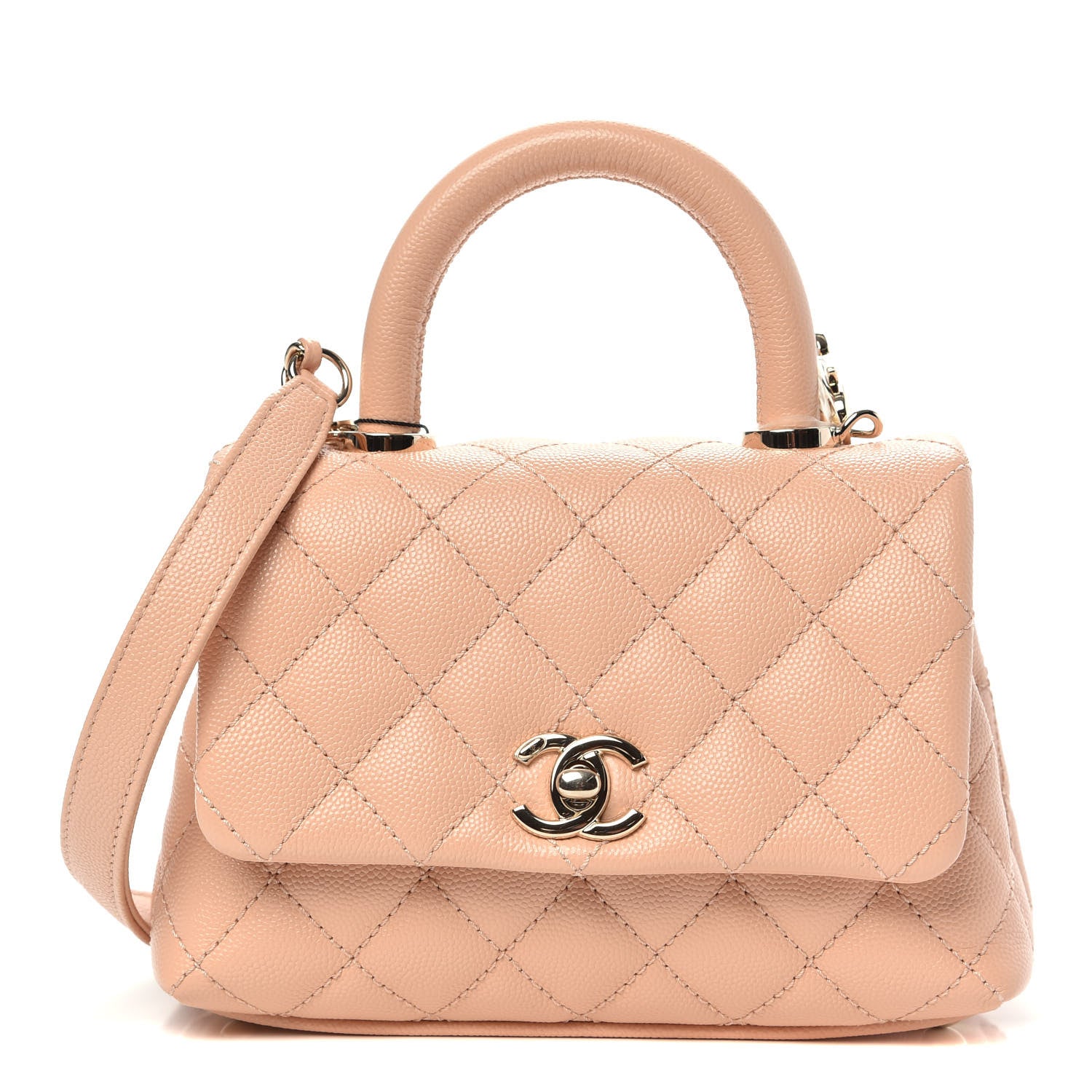 Chanel Caviar Quilted Extra Mini Coco Handle Flap Light Pink 1 of 9