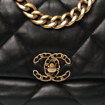 Chanel Lambskin Quilted Medium Chanel 19 Flap Black 8 of 10