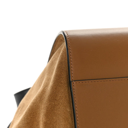 Loewe Calfskin Suede Small Hammock Shoulder Bag Oak Dark Gold Black 7 of 8