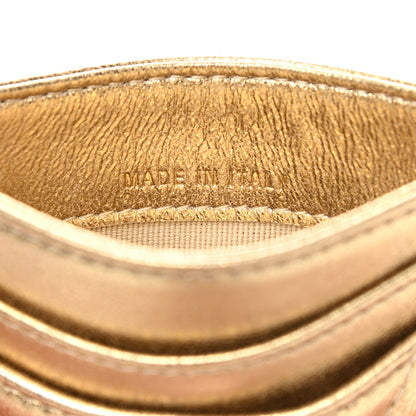 Chanel Metallic Lambskin Quilted CC Card Holder Gold 7 of 9