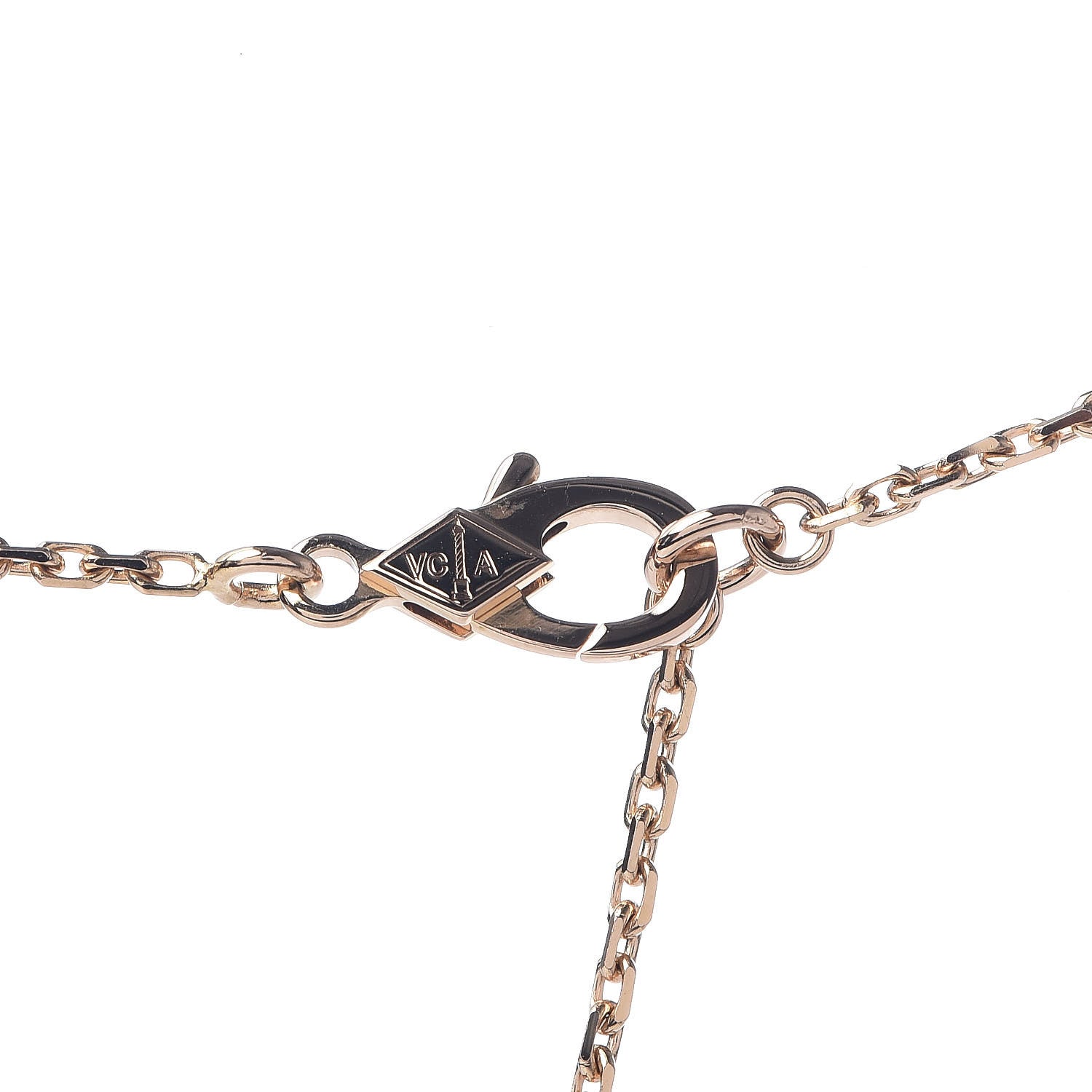 Van Cleef & Arpels 18K Rose Gold Vintage Alhambra Pendant Necklace 4 of 6