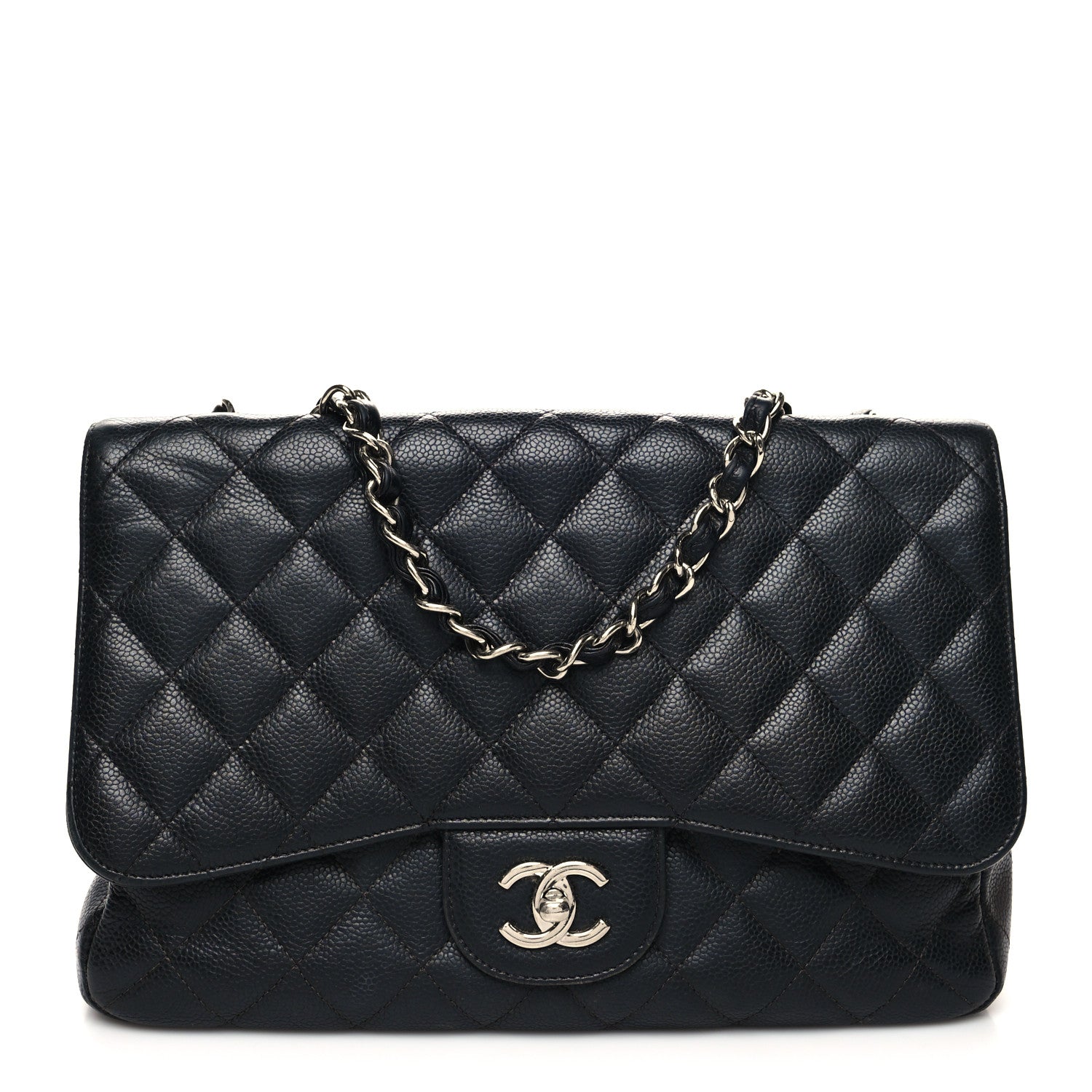 Chanel Caviar Quilted Jumbo Single Flap Black 1 of 10