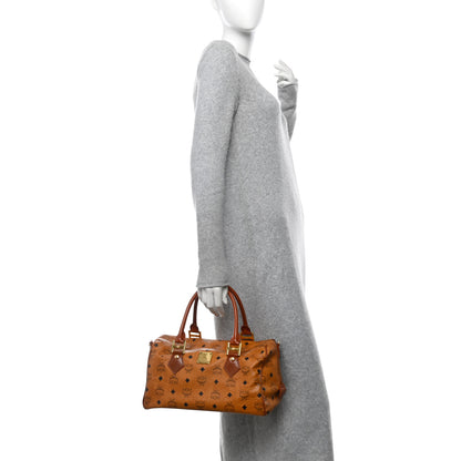 MCM Visetos Essential Boston Bag Cognac 2 of 9