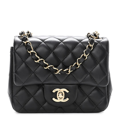Chanel Lambskin Quilted Mini Square Flap Black 1 of 10