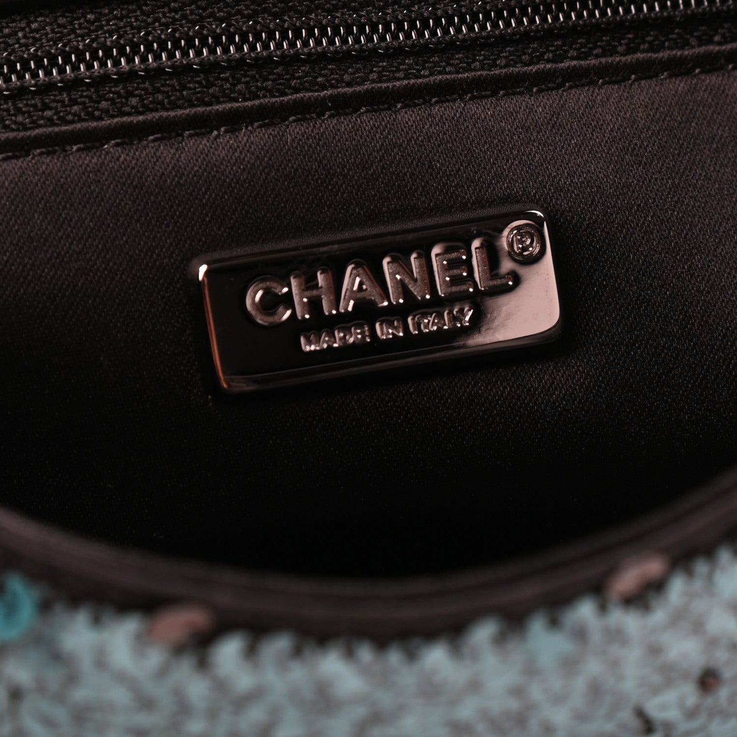 Chanel Sequin Lambskin Mini Flap Blue Black 6 of 9