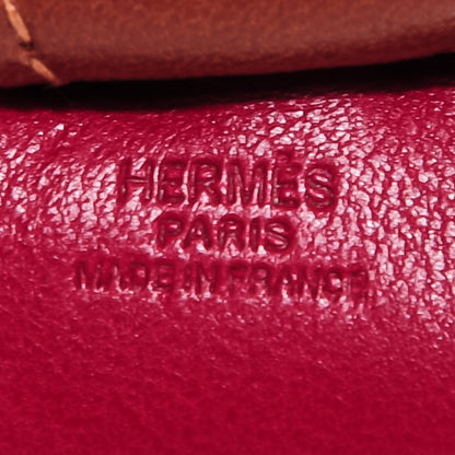 Hermes Milo Lambskin Grigri Rodeo Horse Bag Charm PM Bleu de Malte Rubis Fauve 4 of 5