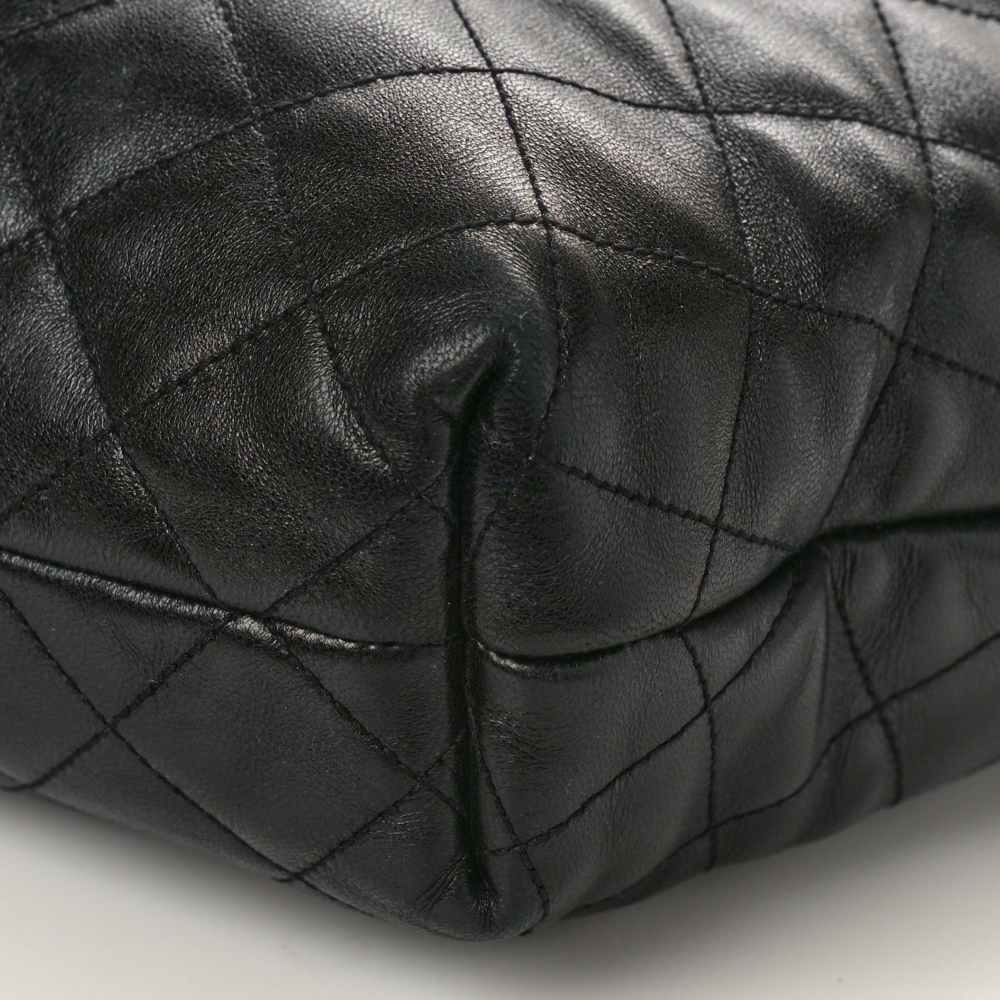 Lambskin Quilted Maxi Icare Shopping Tote Black