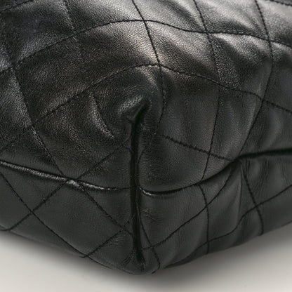 Saint Laurent Lambskin Quilted Maxi Icare Shopping Tote Black 9 of 9